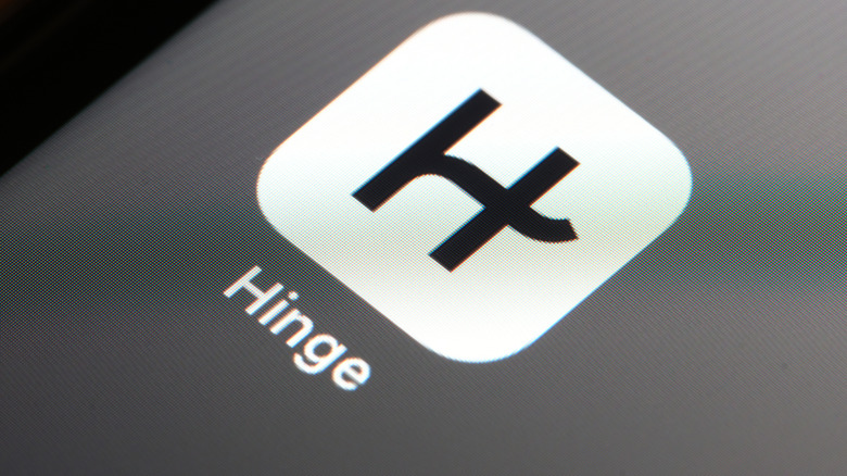 Hinge dating app logo.
