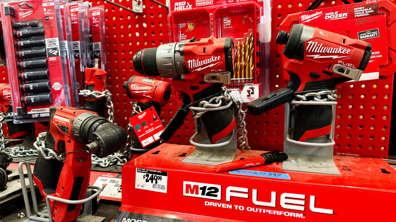 Milwaukee products on store shelves
