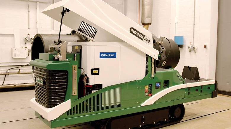 The new Perkins battery electric power unit on display.