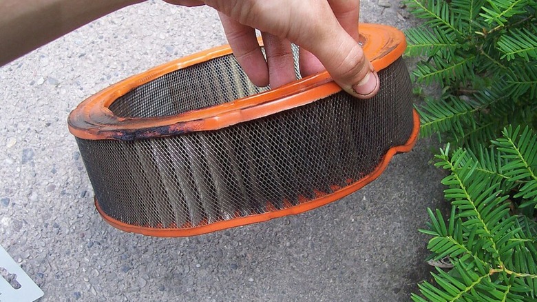 Dirty engine air filter