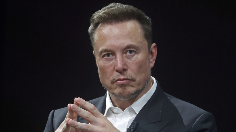 Elon Musk on stage.