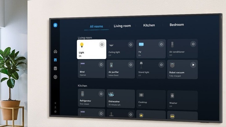 Samsung SmartThings hub on a smart TV
