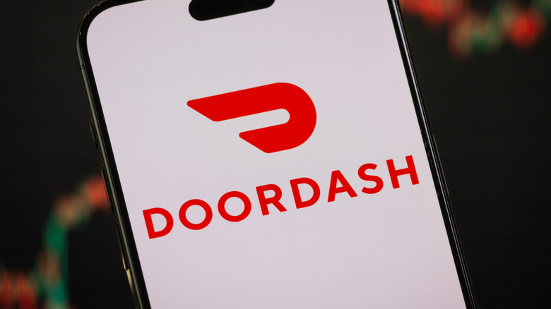 The DoorDash app open on a phone.