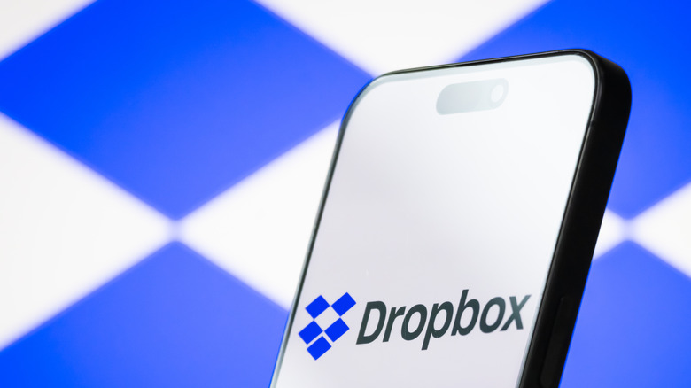 Dropbox app on a phone screen