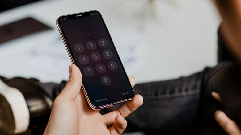 Phone with passcode input