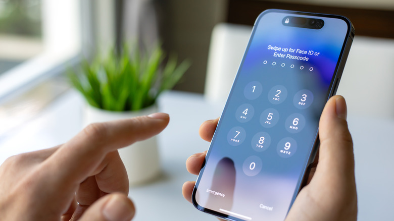 Person using Face ID