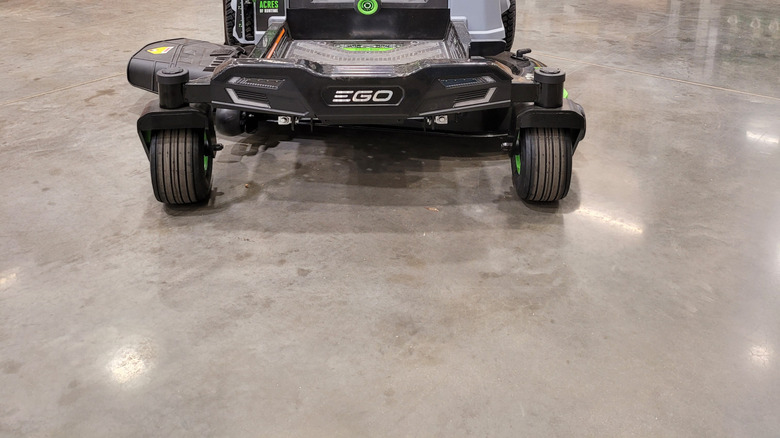 an image of an Ego riding lawn mower zero turn