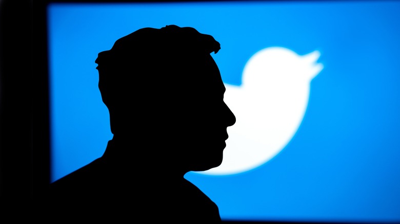 Silhouette of Elon Musk