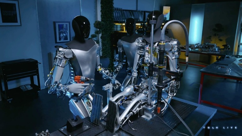 Tesla bots building bots