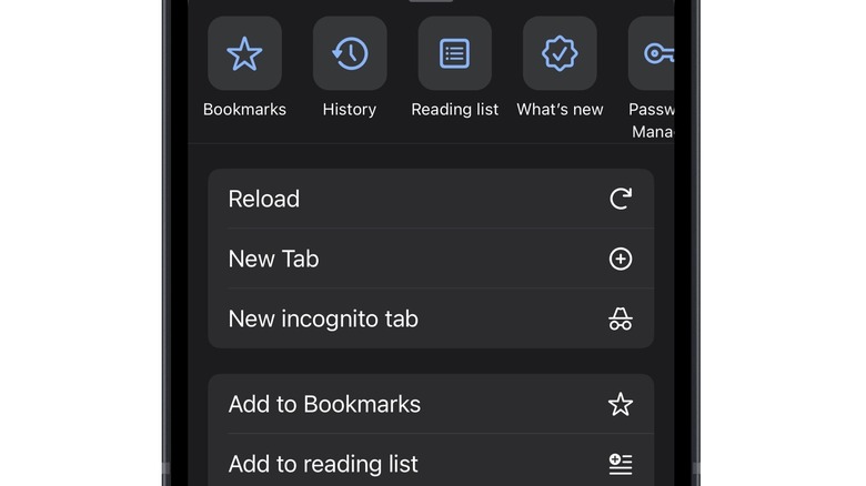 Google Chrome dark mode on iPhone