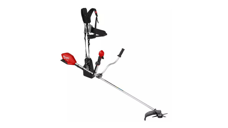 The Milwaukee M18 FUEL Brush Cutter with dual strap harness