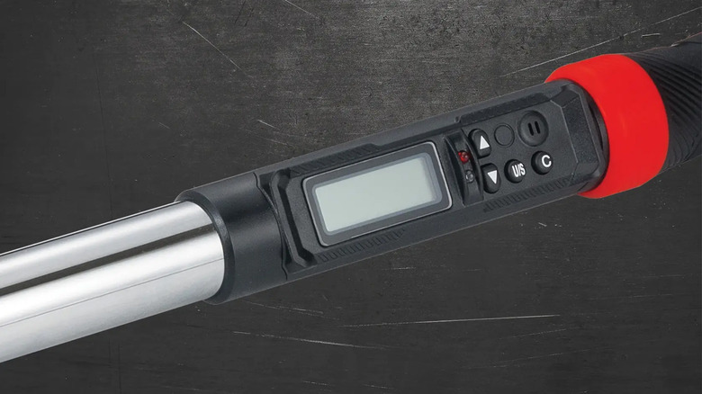A Craftsman torque wrench digital display