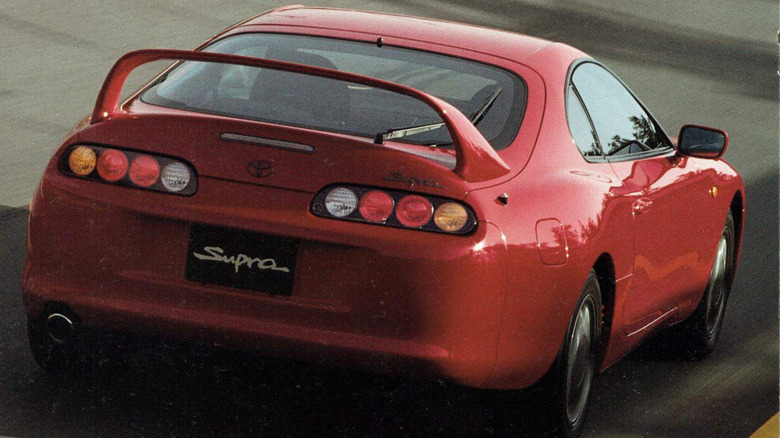 Red 1994 Toyota Supra RZ