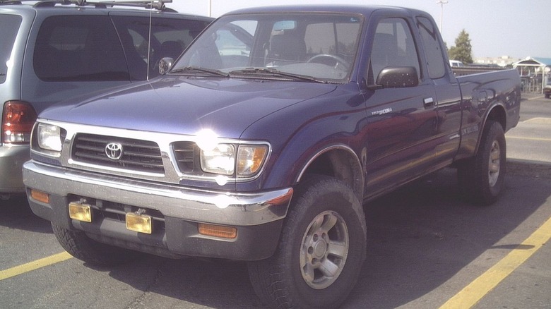 Blue first generation Toyota Tacoma