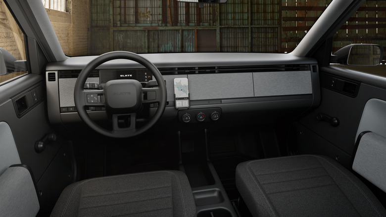 Inside view of Slate electric pickup.