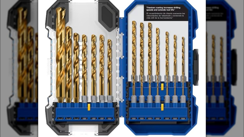 The 21-piece Kobalt drill bit set with hex-drive shanks.