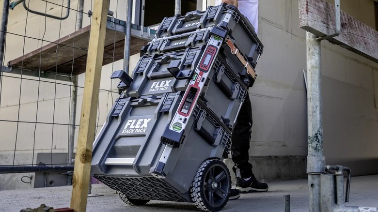 Flex Stack Pack With Additional Add-Ons Being Pulled Into Jobsite