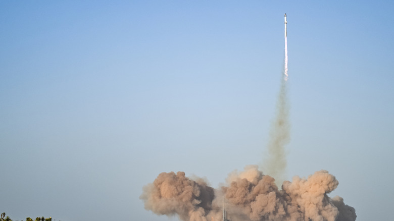 SpaceX Starship soon after launch