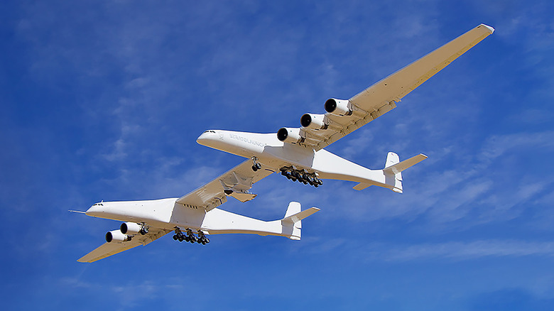 Stratolaunch's Roc aircraft in the air