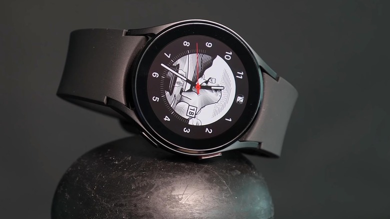 Galaxy Watch 4 on stone