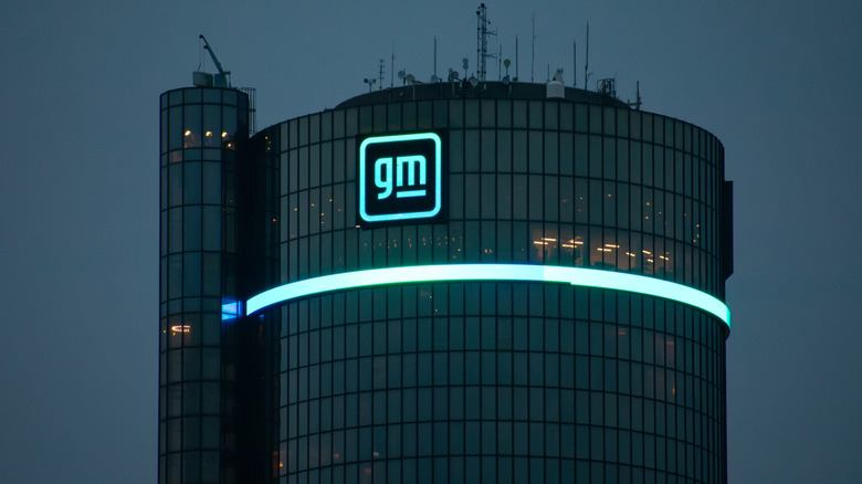 General Motors Renaissance Center at night
