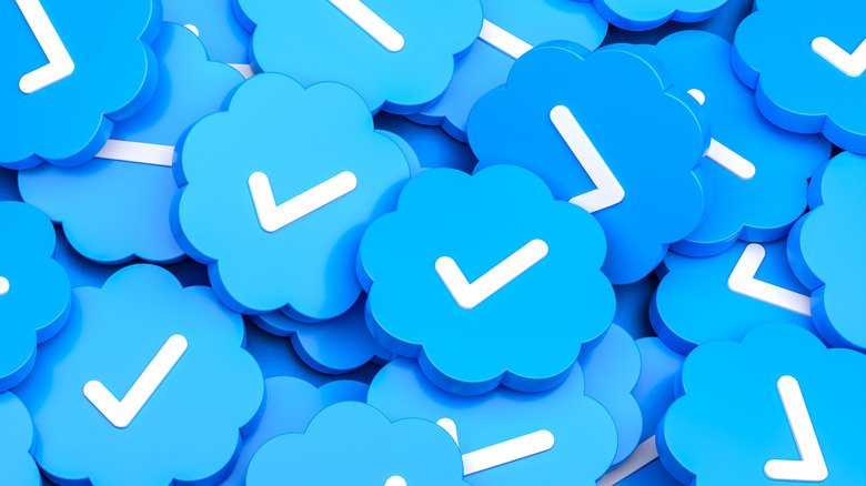 Blue check identifier Gmail