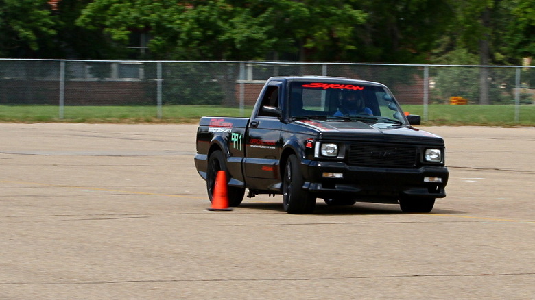 GMC Syclone cornering