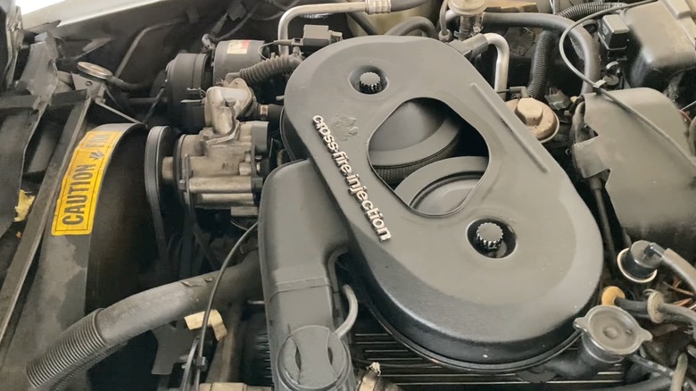 Cross-Fire Injection V8 in a Chevrolet Corvette engine bay