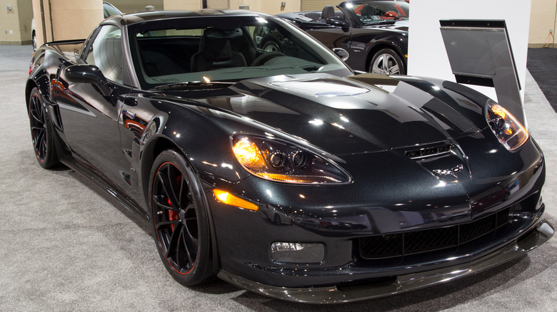 Black 2012 Corvette ZR1 parked