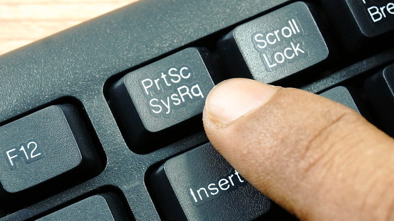 The PrtSc option on keyboard 