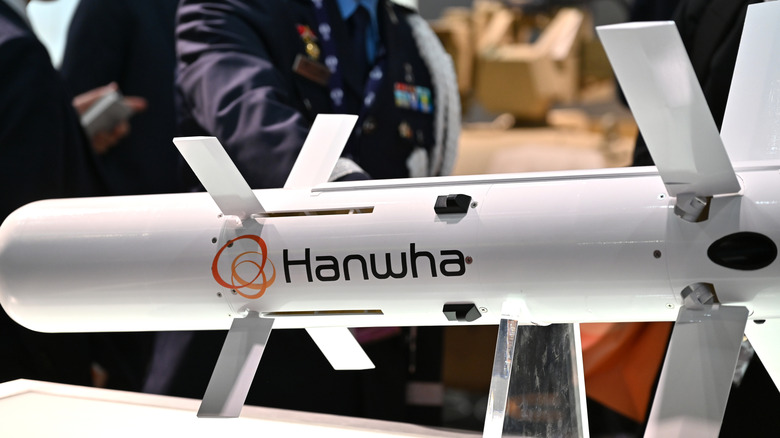 Hanwha weapon on display at an arms fair