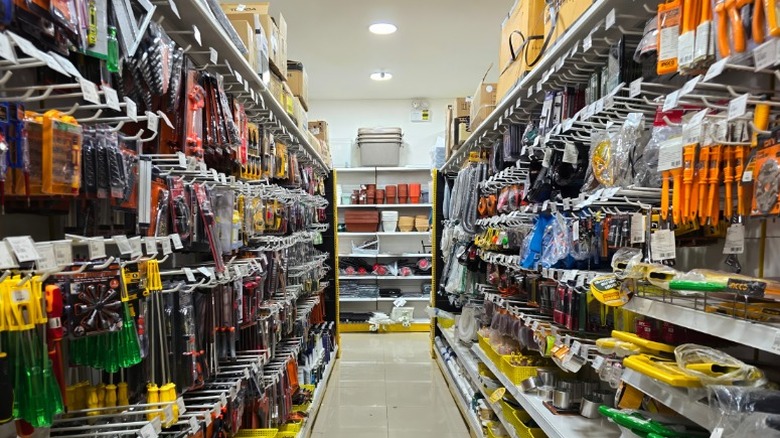 Stocked tool aisle