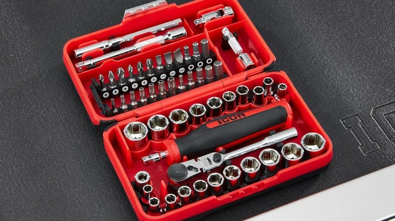 An Icon socket set opened up.
