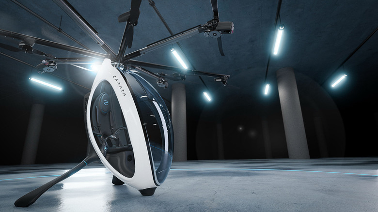 Zapata Airscooter in a hangar