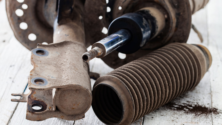 worn out car parts