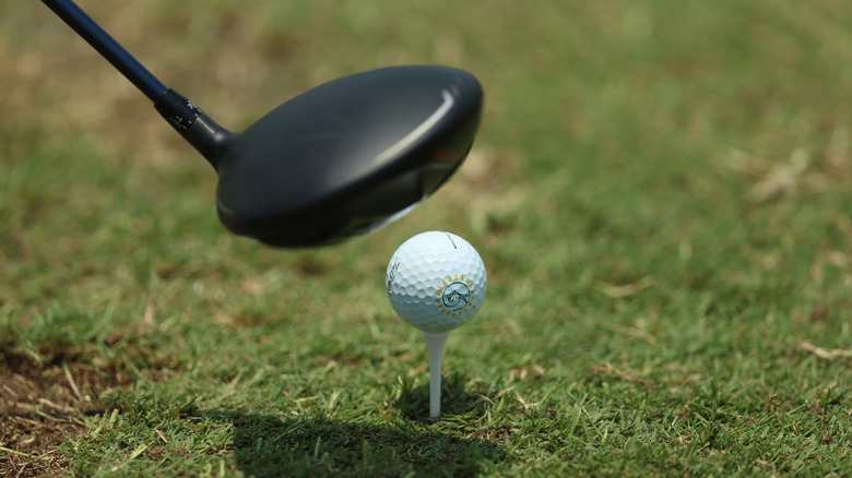 golf ball on tee