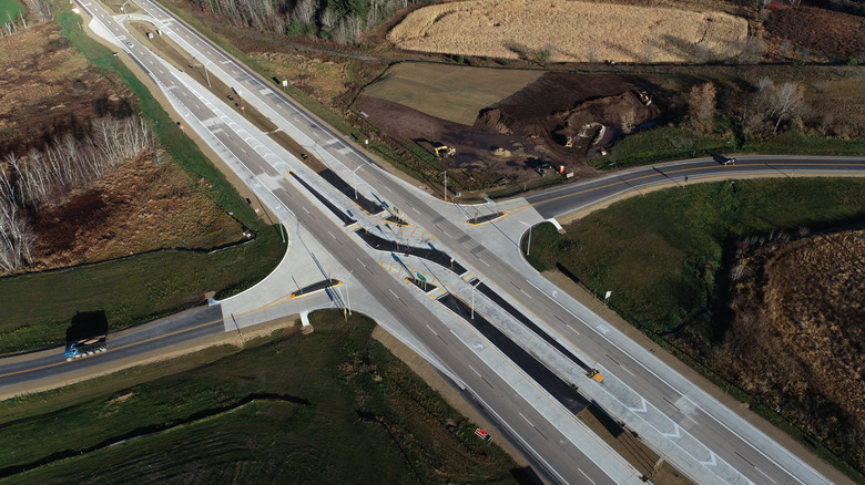 Overview image of an RCUT intersection