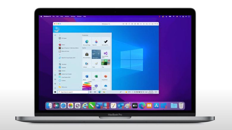 Windows running on 13-inch MacBook Pro 