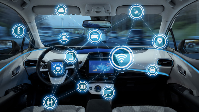 Smart connected icons in car