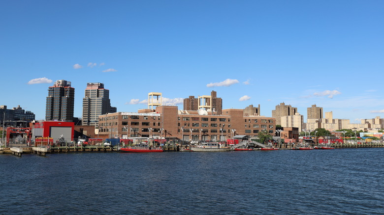 Dock area viewed across a stretch of water.