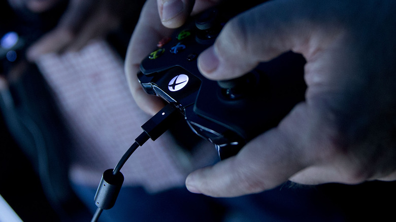 Xbox controller with charging cable