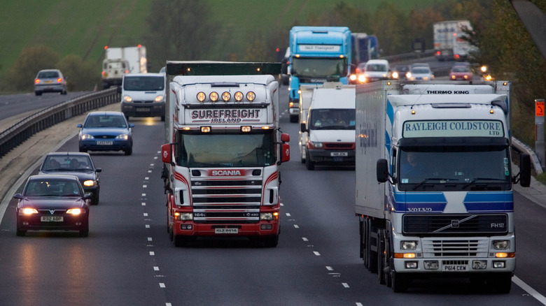 Traffic on M11 Motorway near Harlow
