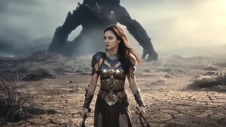 AI actor Tilly Norwood appearing in an AI generated movie scene