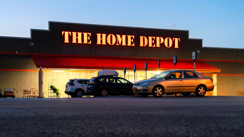 Home Depot store in low light