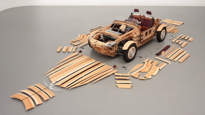 Toyota Setsuna concept car with its wooden panels removed