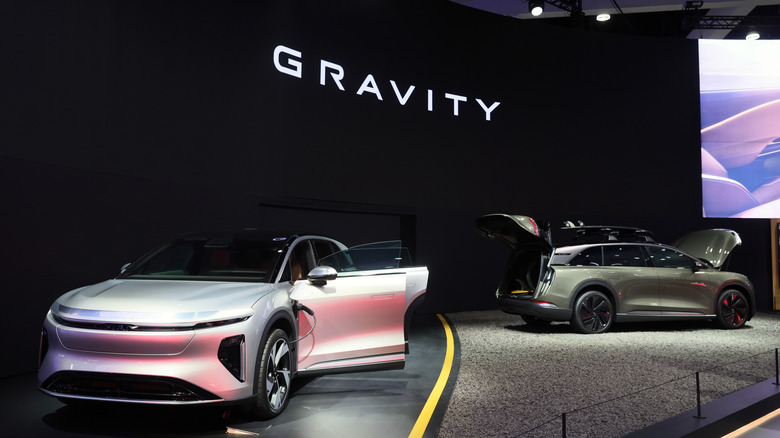 The Lucid Gravity is displayed during the 2023 Los Angeles Auto Show