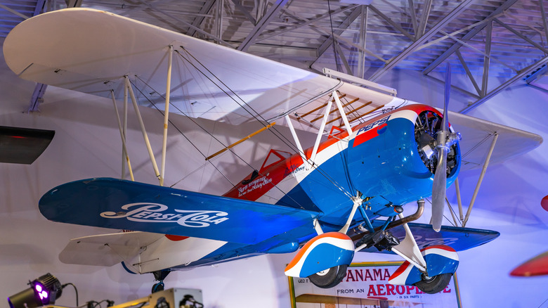 Pepsi-Cola skywriting biplane