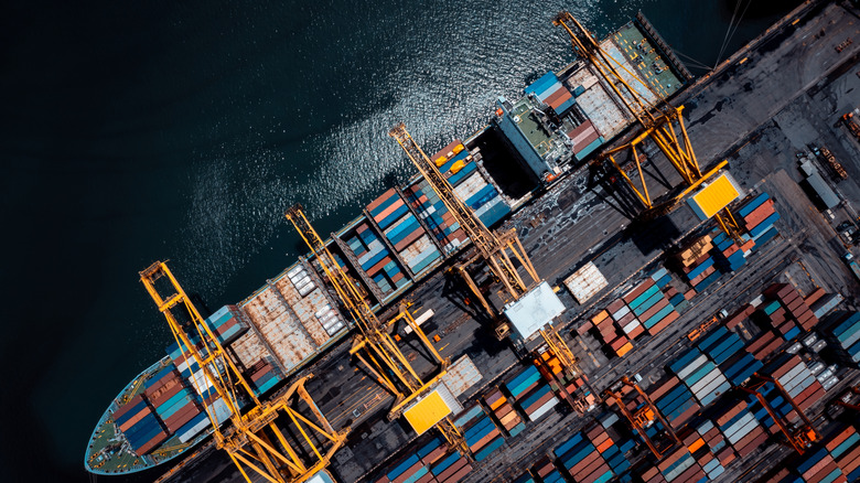 Cargo ships in Black Sea