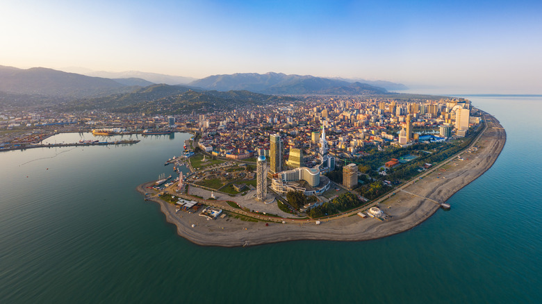 Black Sea in the morning at Batumi City