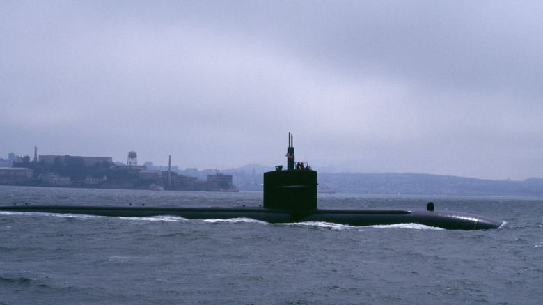 U.S. Navy Submarine on the surface